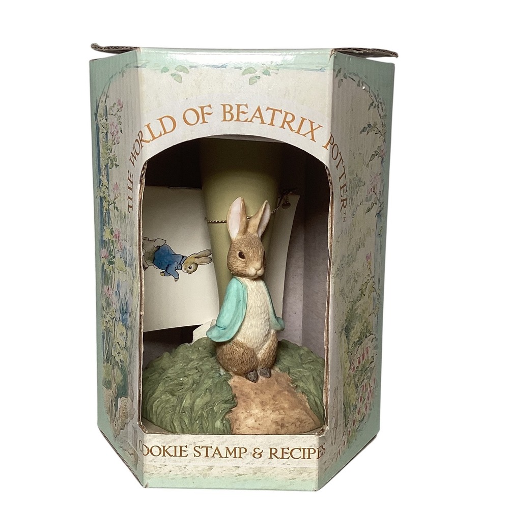 Vintage 1997 Beatrix Potter Peter Rabbit Cookie Stamp Hill Design Inc Boxed